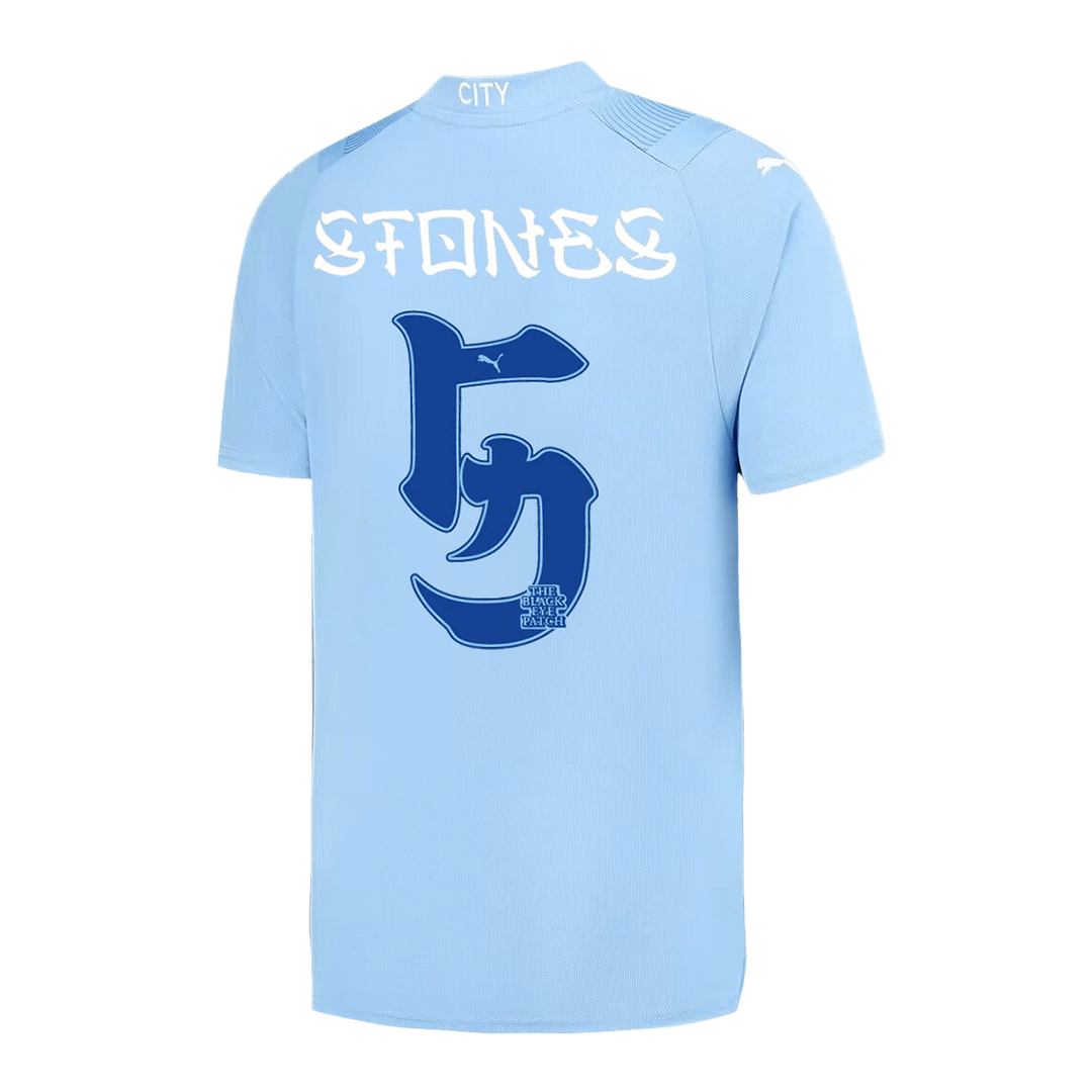 STONES #5 Manchester City Japanese Tour Printing Home Jersey 2023/24
