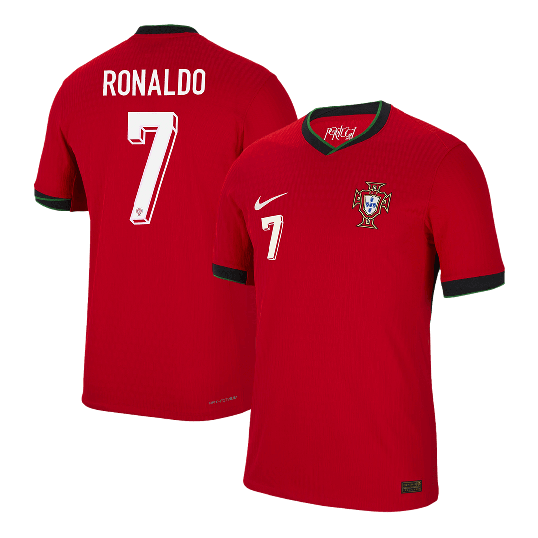 RONALDO #7 Portugal Home Authentic Soccer Jersey EURO 2024
