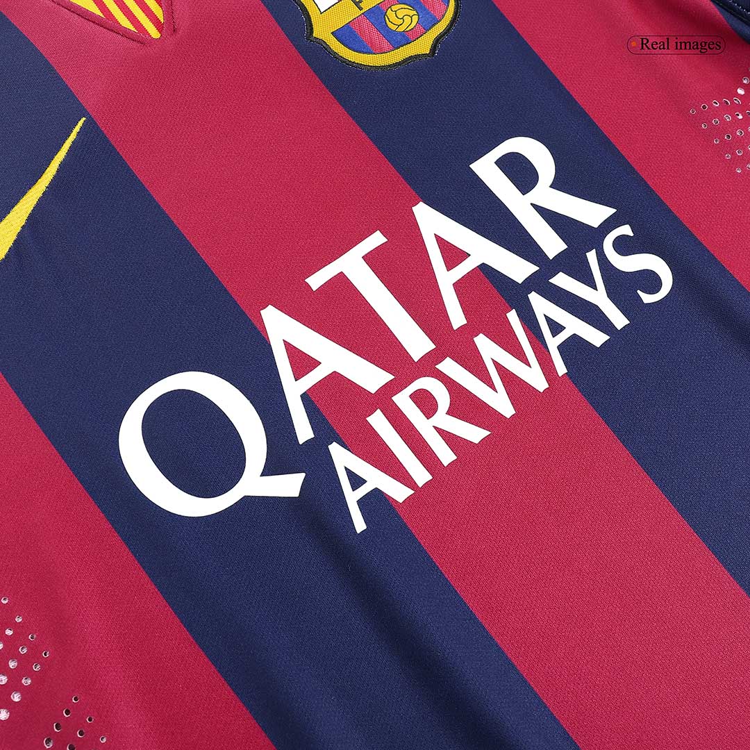 Vintage Soccer Jersey SUÁREZ #9 Barcelona Home 2014/15