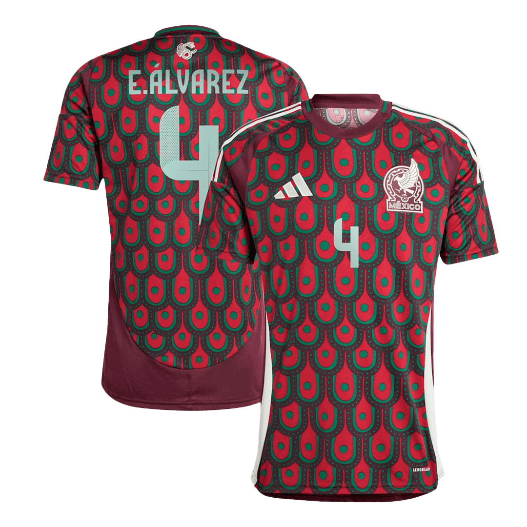 E.ÁLVAREZ #4 Mexico Home Soccer Jersey Copa America 2024