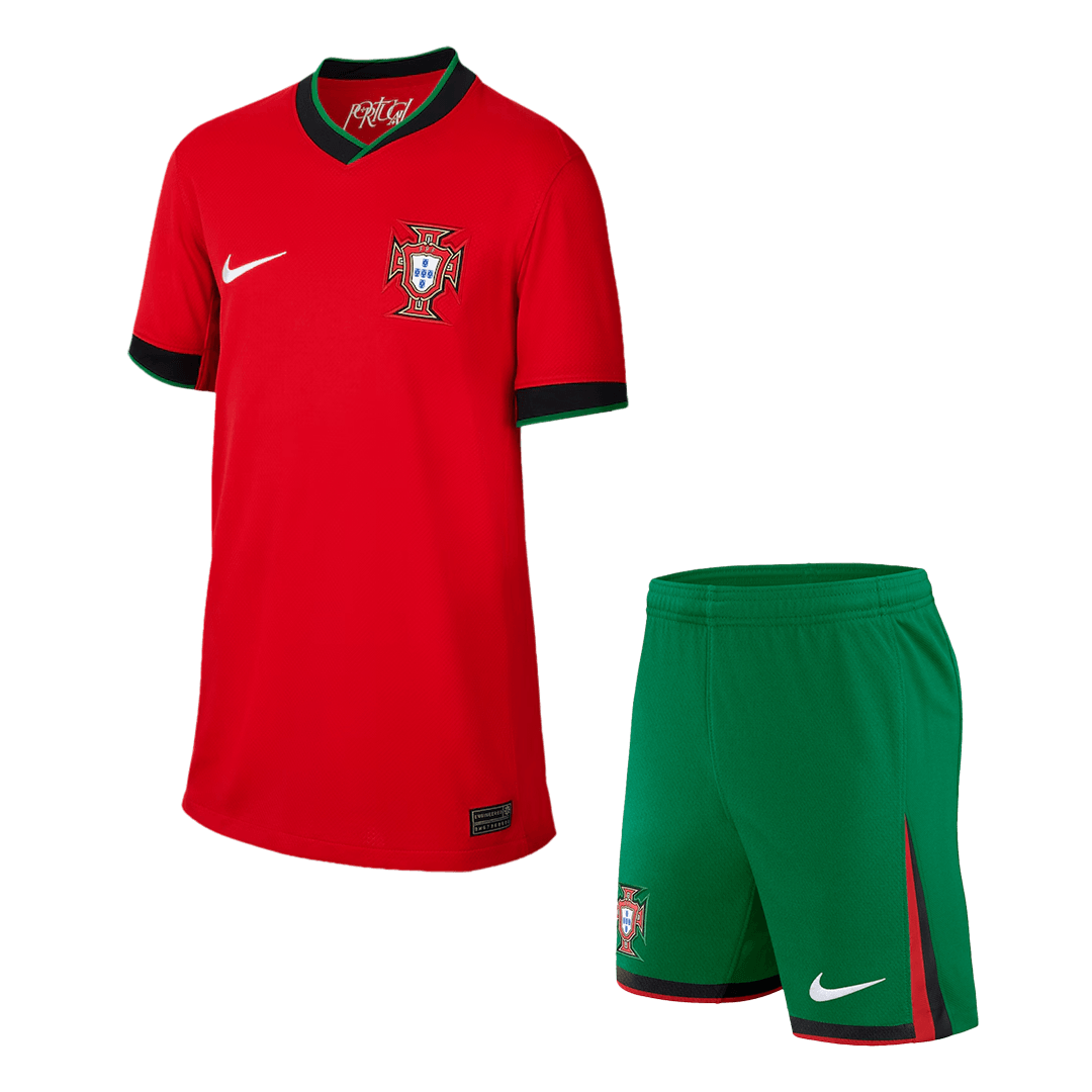 Portugal Home Kids Soccer Jerseys Kit EURO 2024
