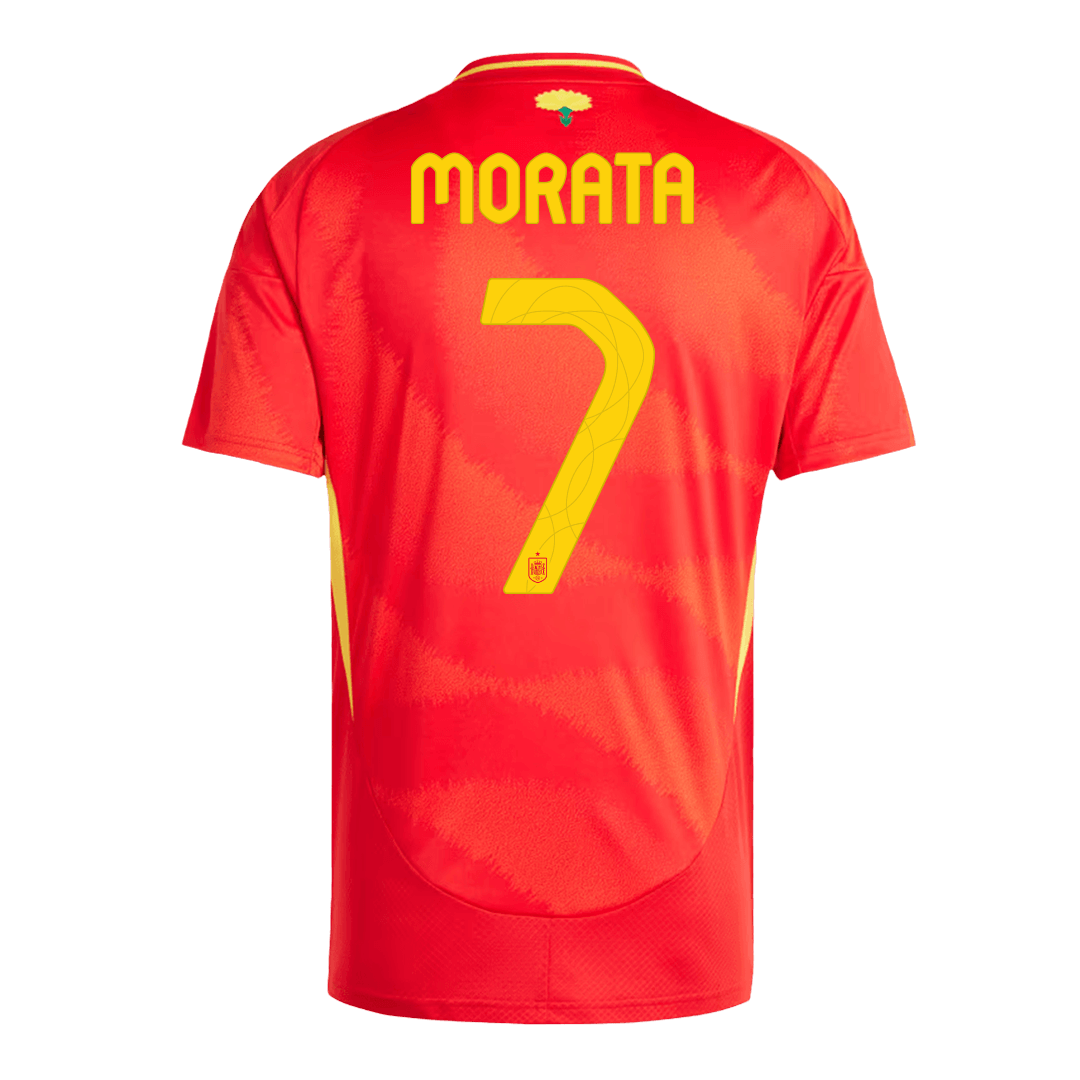 MORATA #7 Spain Home Soccer Jersey EURO 2024