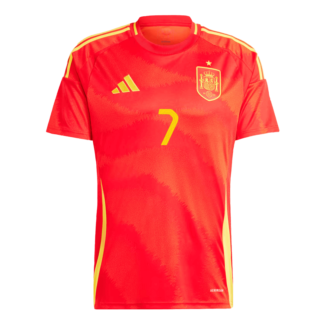 MORATA #7 Spain Home Soccer Jersey EURO 2024