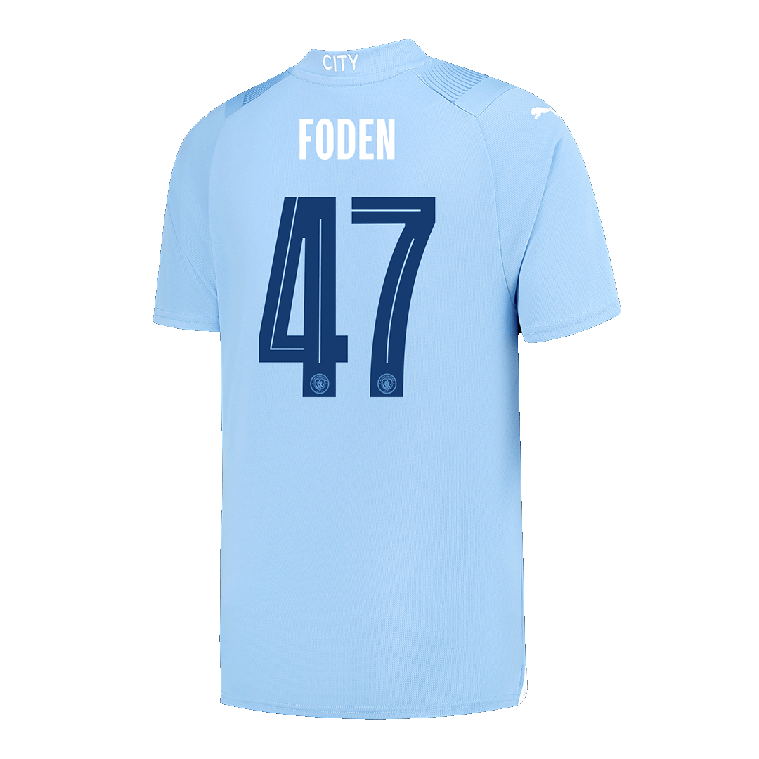 FODEN #47 Manchester City Home Soccer Jersey 2023/24 - UCL