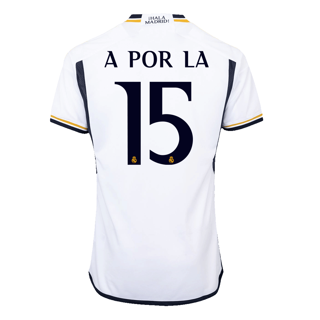 A POR LA #15 Real Madrid Home Authentic Soccer Jersey 2023/24