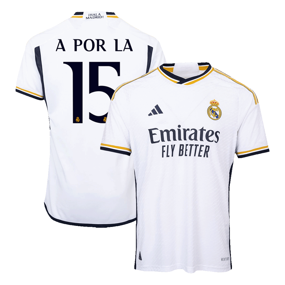 A POR LA #15 Real Madrid Home Authentic Soccer Jersey 2023/24