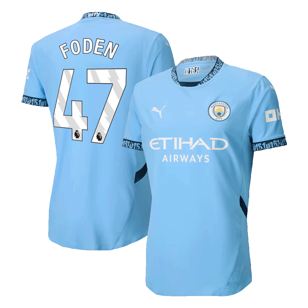 FODEN #47 Manchester City Home Authentic Soccer Jersey 2024/25