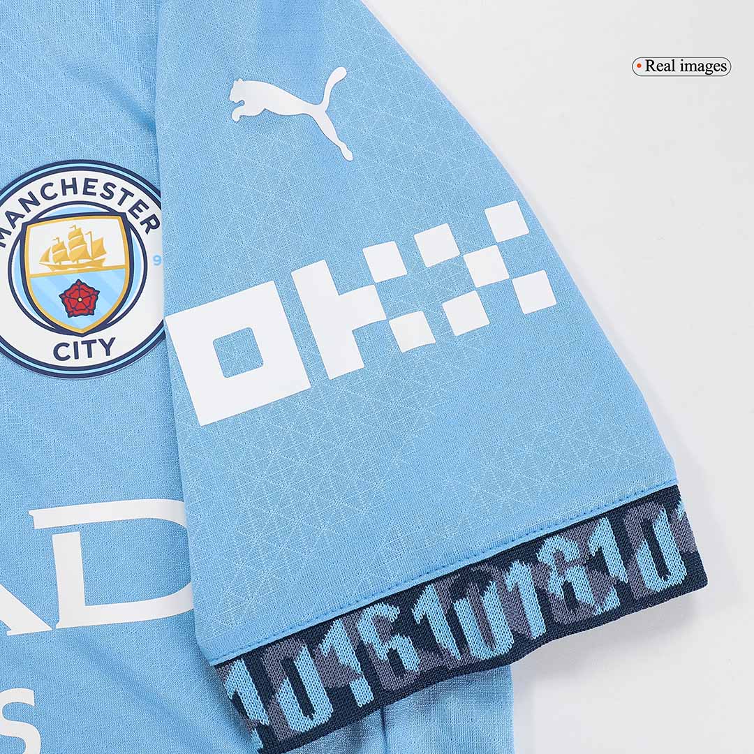 HAALAND #9 Manchester City Home Authentic Soccer Jersey 2024/25 - UCL