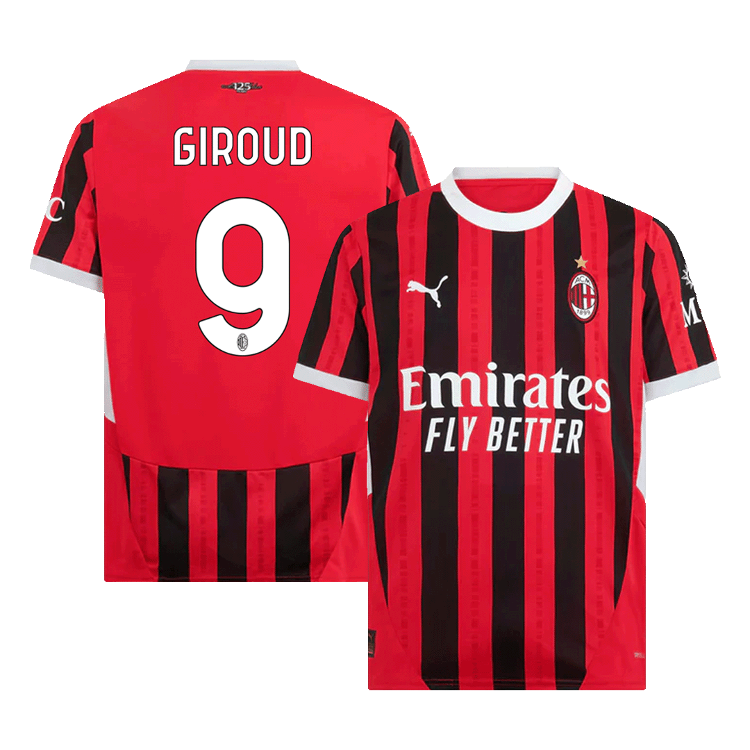 GIROUD #9 AC Milan Home Soccer Jersey 2024/25