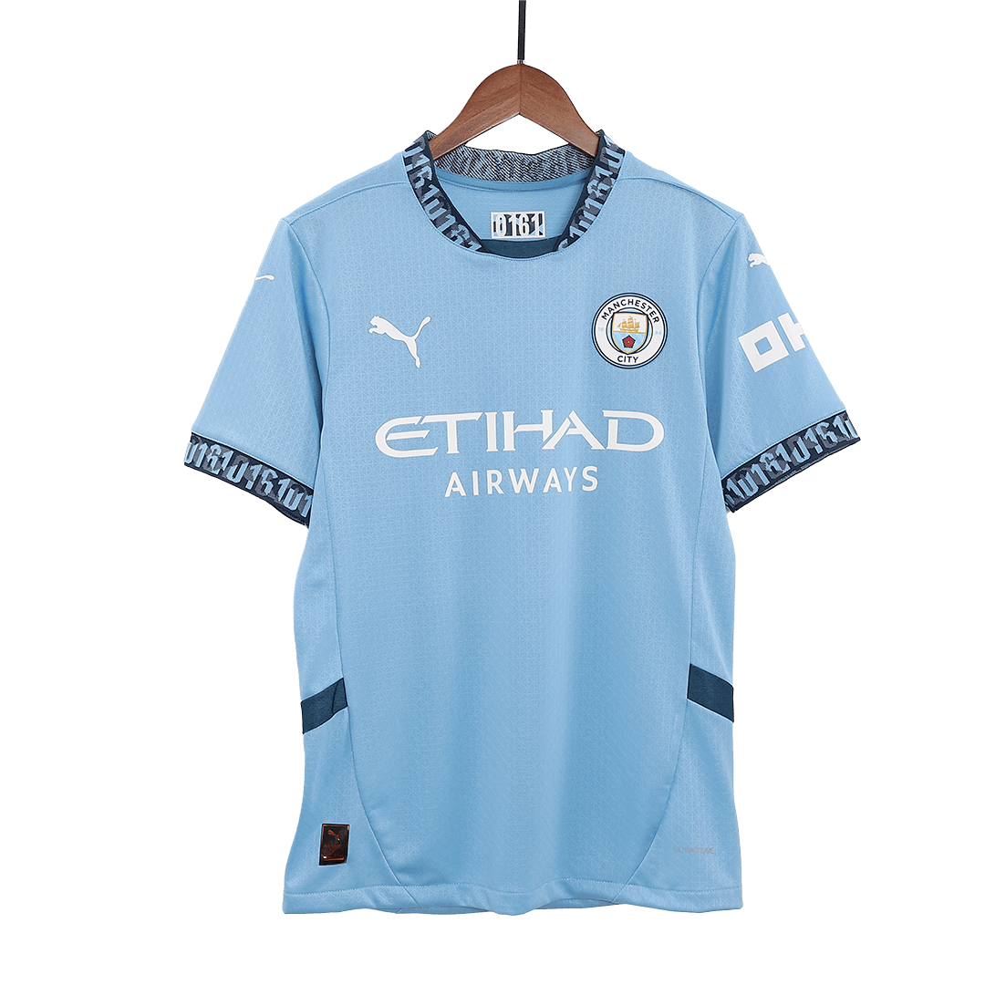 HAALAND #9 Manchester City Home Authentic Soccer Jersey 2024/25 - UCL