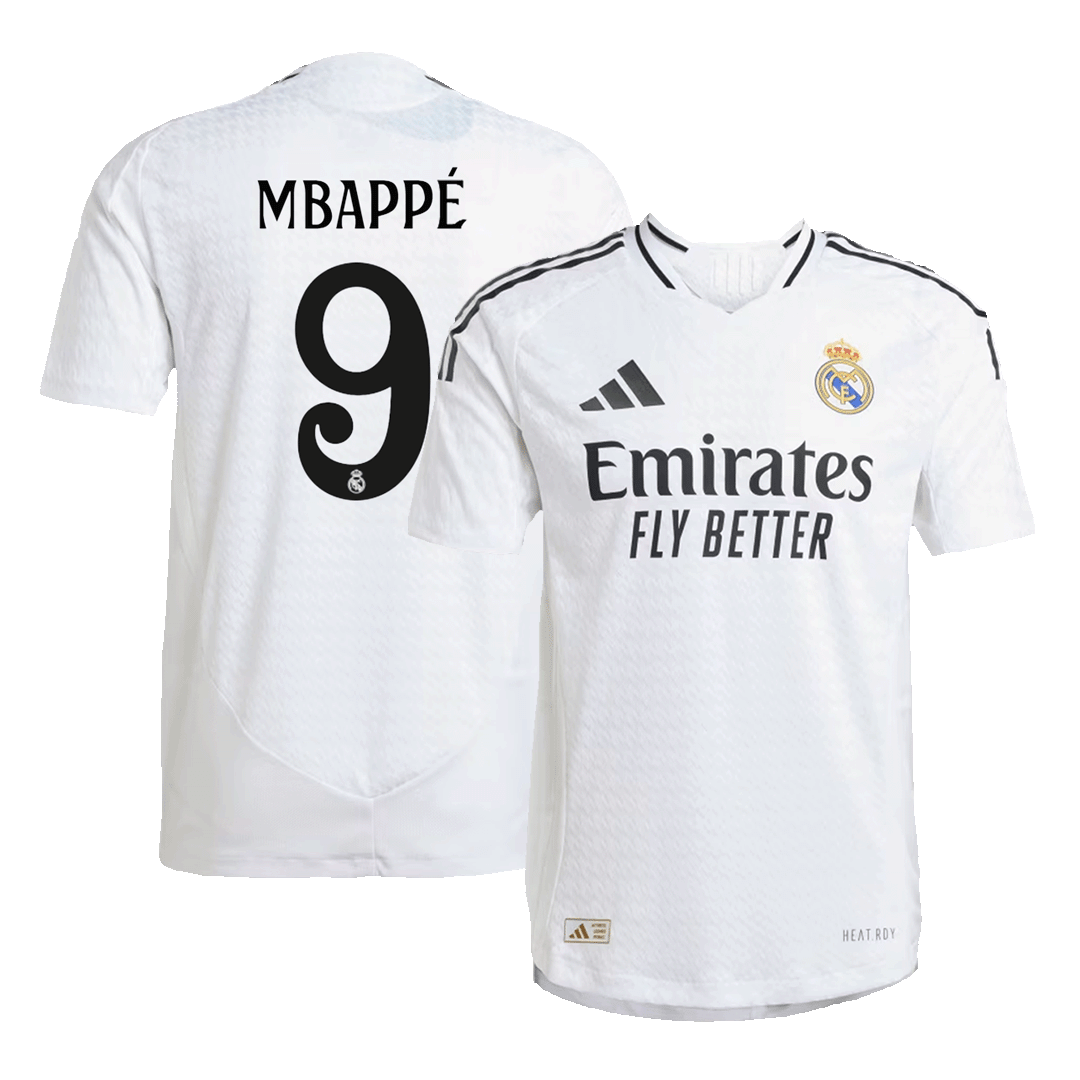 MBAPPÉ #9 Real Madrid Home Authentic Soccer Jersey 2024/25