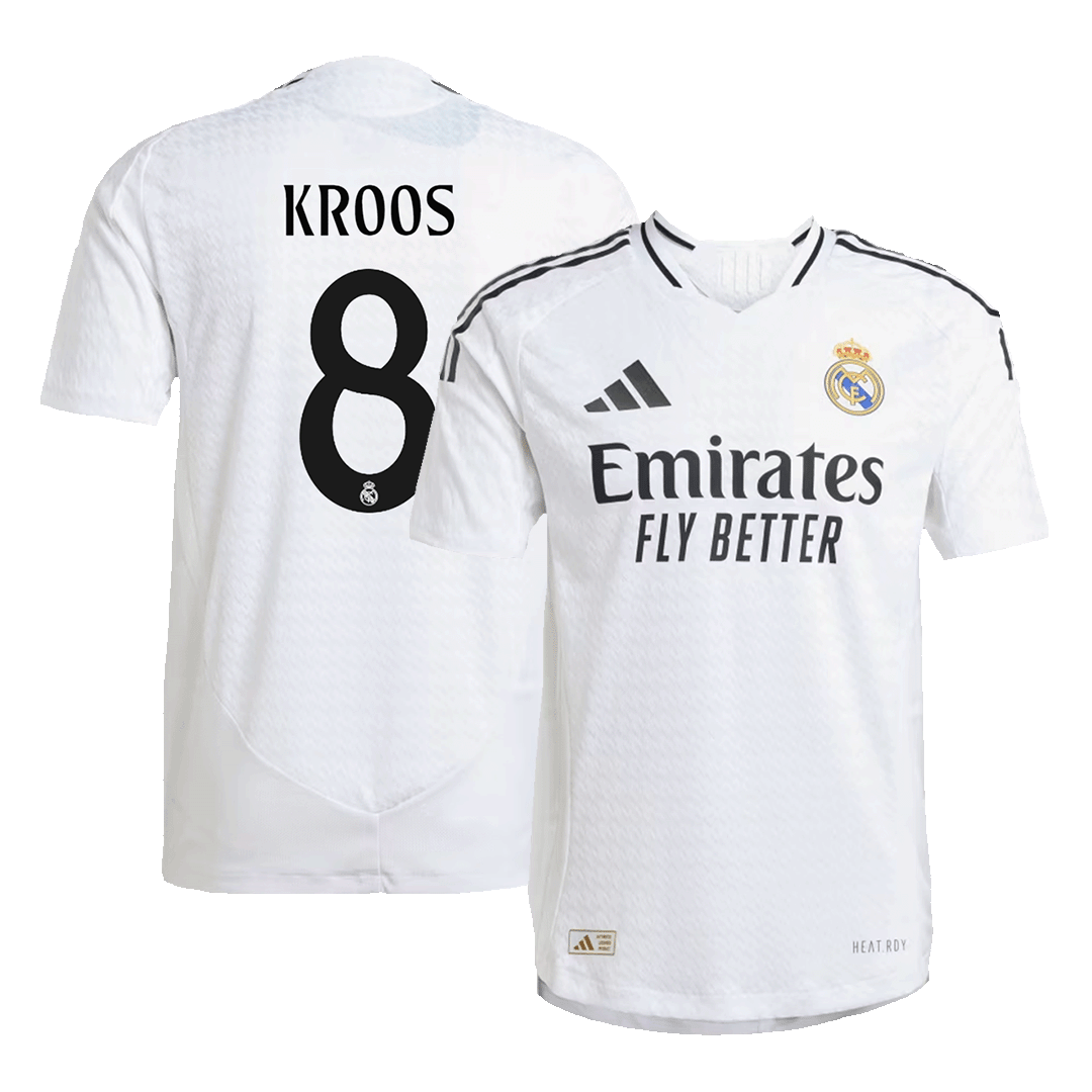 KROOS #8 Real Madrid Home Authentic Soccer Jersey 2024/25