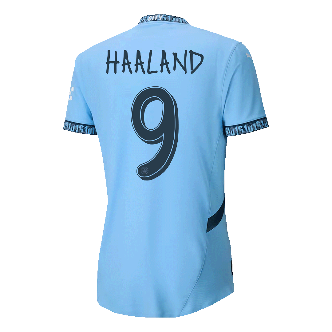 HAALAND #9 Manchester City Home Authentic Soccer Jersey 2024/25 - UCL