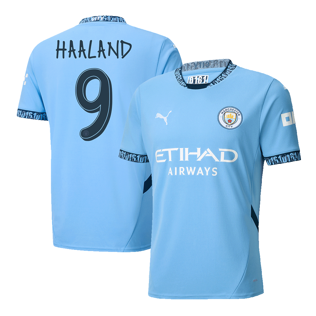 HAALAND #9 Manchester City Home Soccer Jersey 2024/25 - UCL
