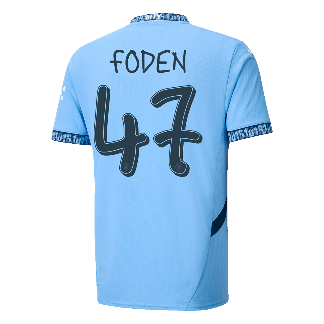 FODEN #47 Manchester City Home Soccer Jersey 2024/25 - UCL