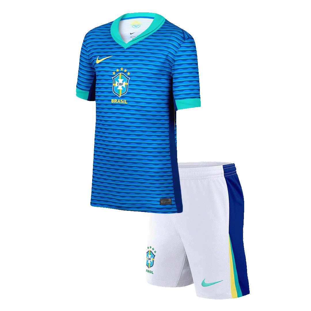 Brazil Away Kids Soccer Jerseys Kit Copa America 2024