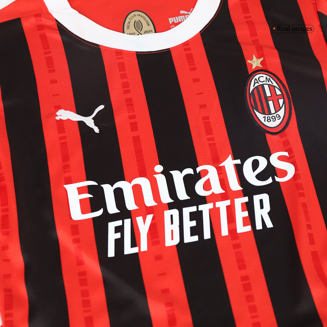 AC Milan Home Kids Soccer Jerseys Kit 2024/25