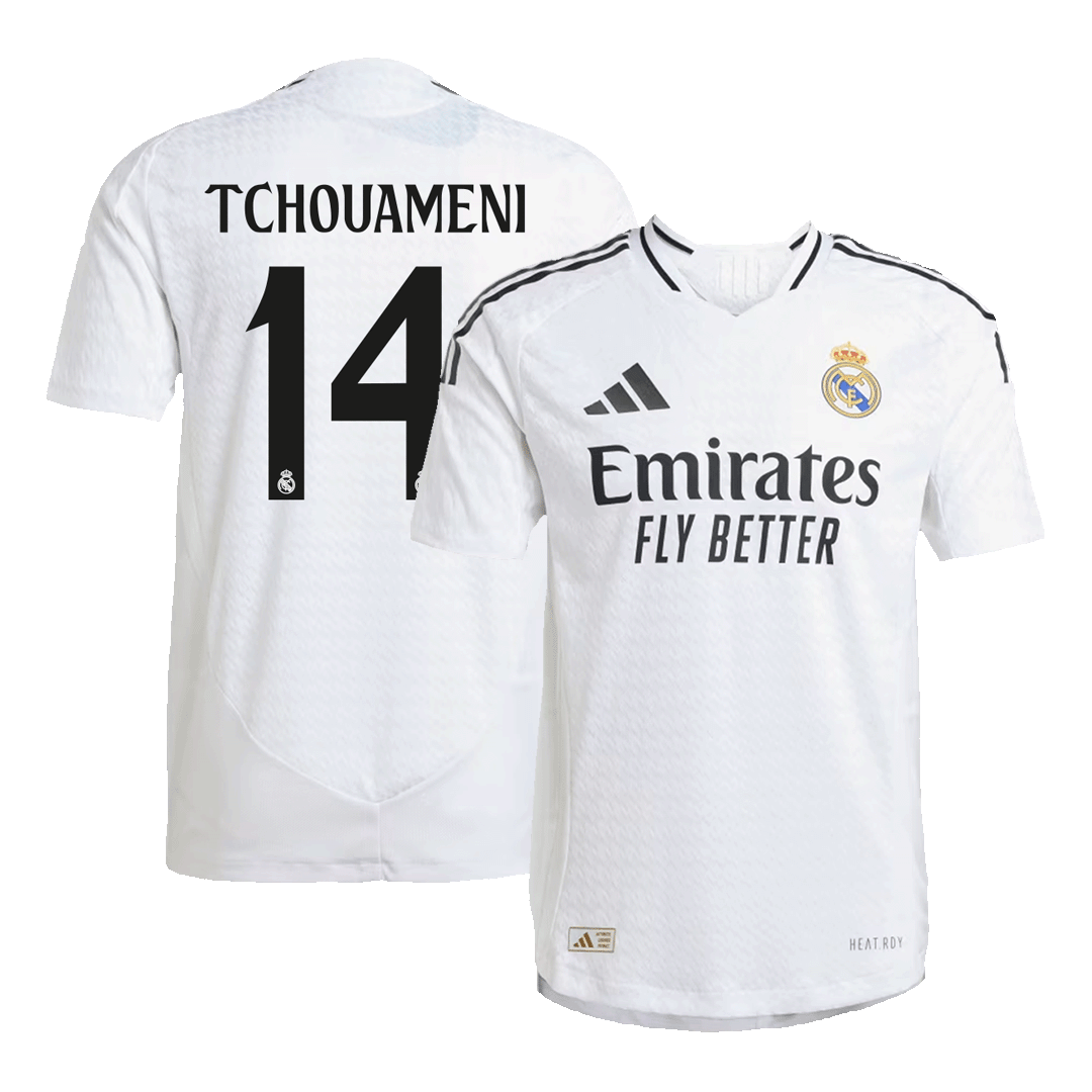 TCHOUAMENI #14 Real Madrid Home Authentic Soccer Jersey 2024/25
