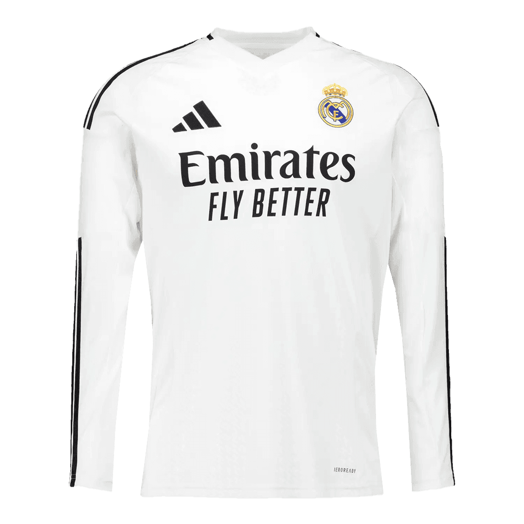 Real Madrid Home Long Sleeve Soccer Jersey 2024/25