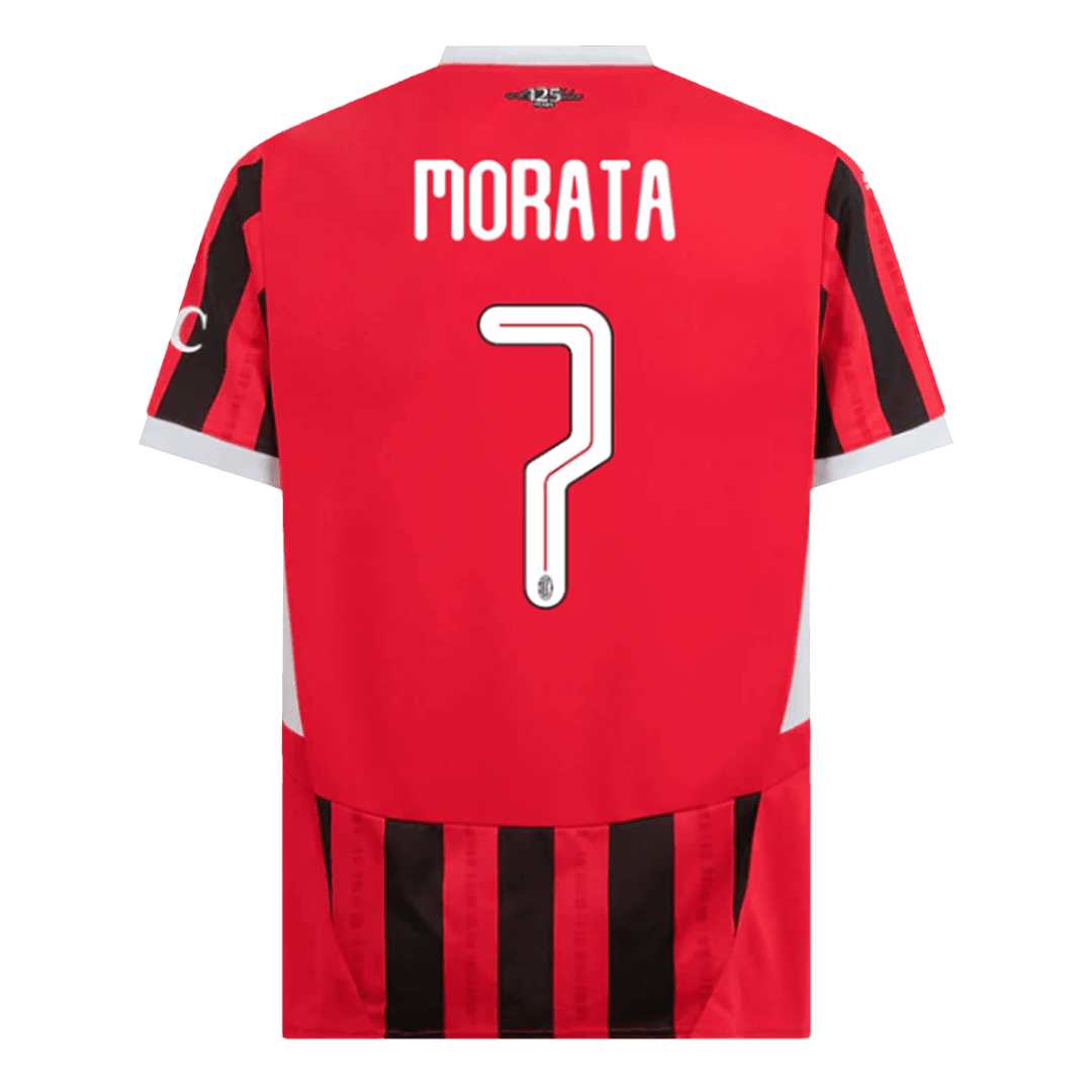 MORATA #7 AC Milan Home Soccer Jersey 2024/25 - UCL