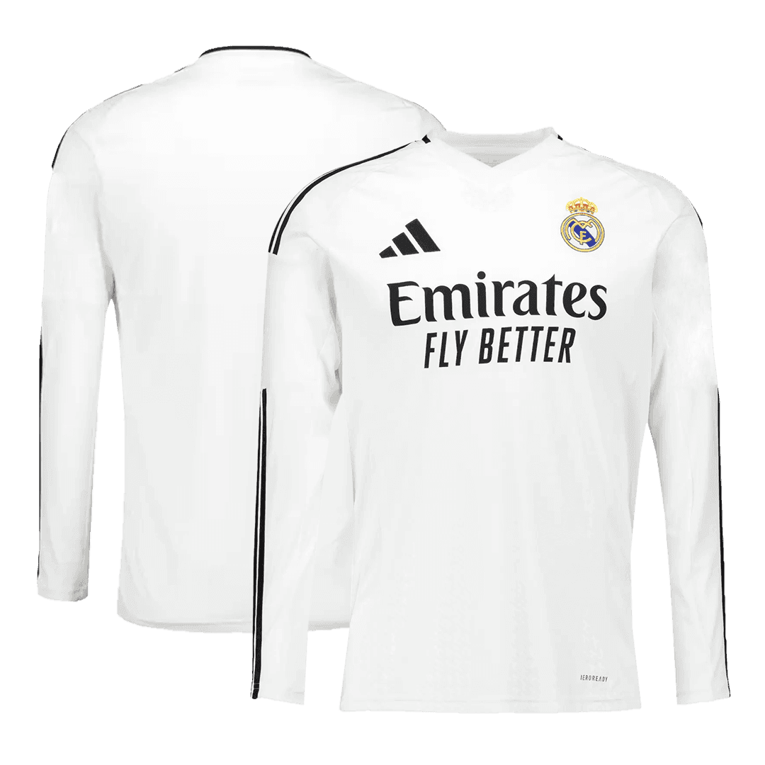Real Madrid Home Long Sleeve Soccer Jersey 2024/25