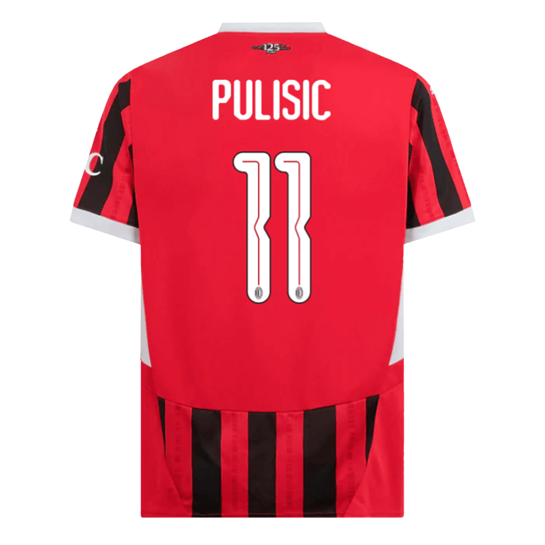 PULISIC #11 AC Milan Home Soccer Jersey 2024/25 - UCL