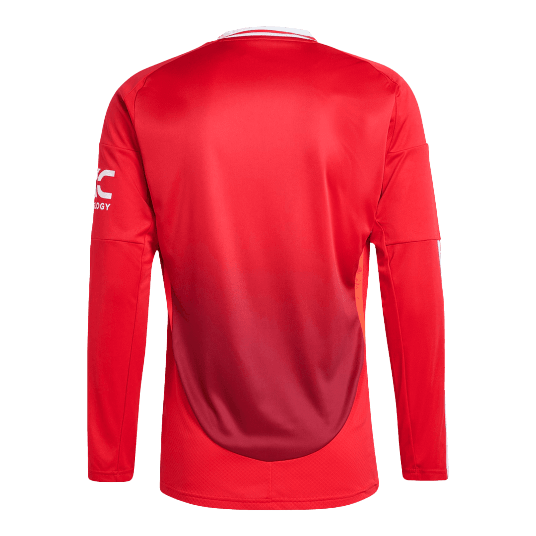 Manchester United Home Long Sleeve Soccer Jersey 2024/25