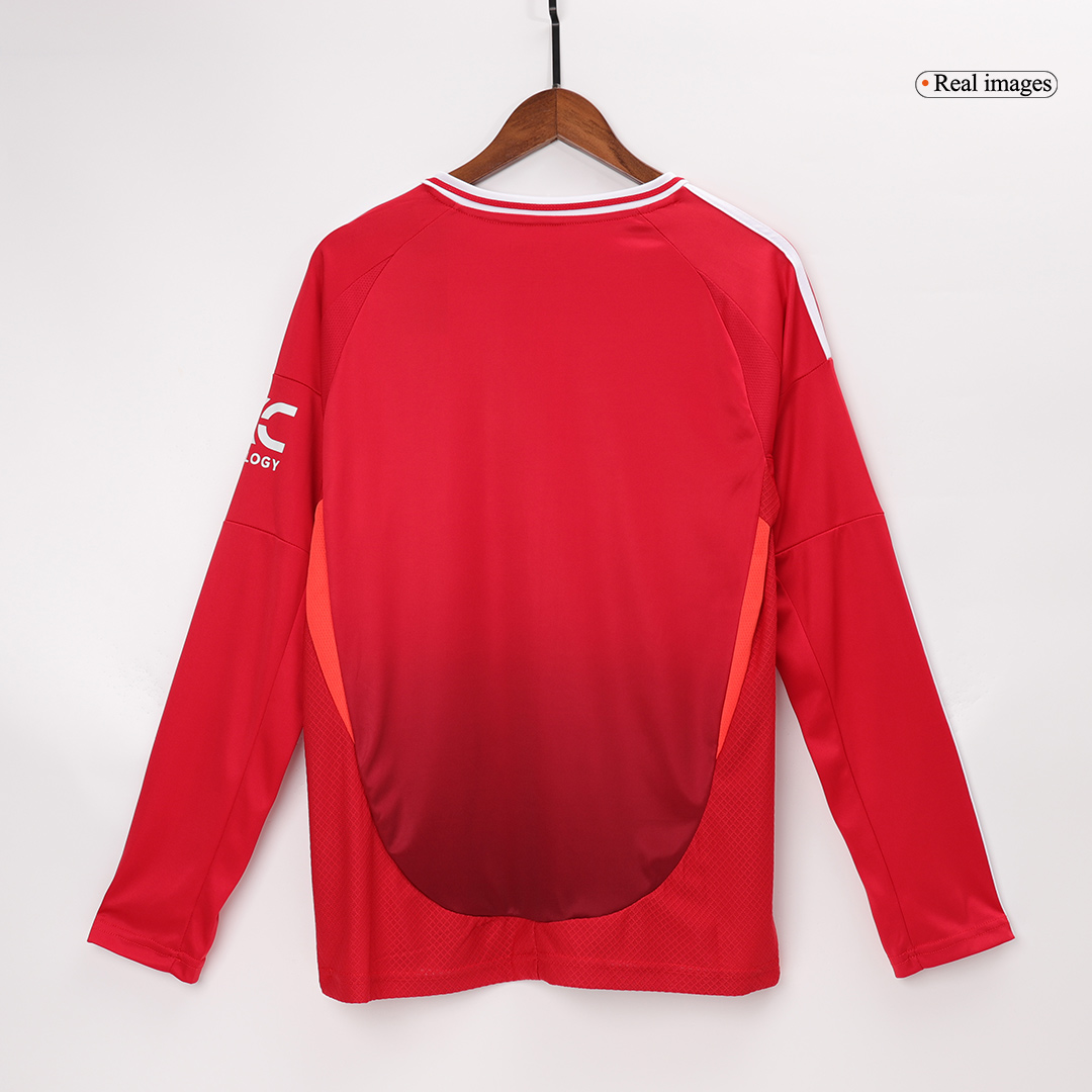 Manchester United Home Long Sleeve Soccer Jersey 2024/25