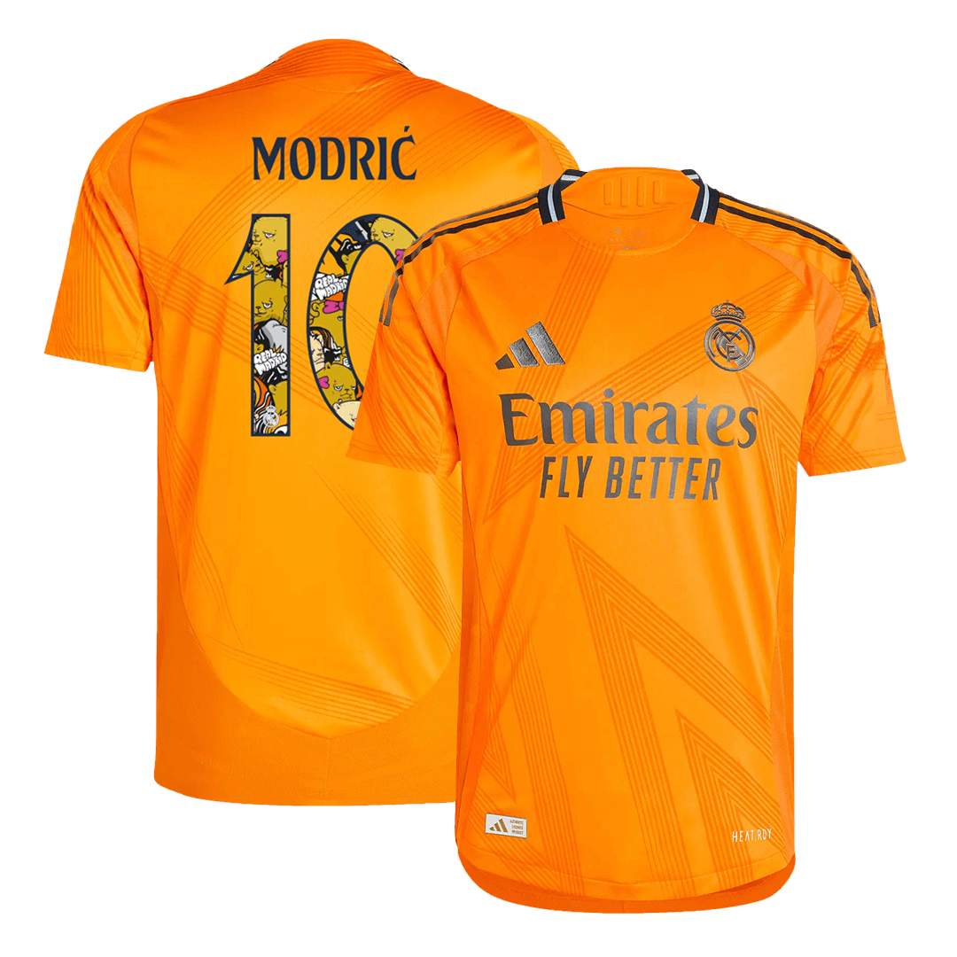 MODRIĆ #10 Real Madrid Away Authentic Soccer Jersey 2024/25 - Bear Champ Font