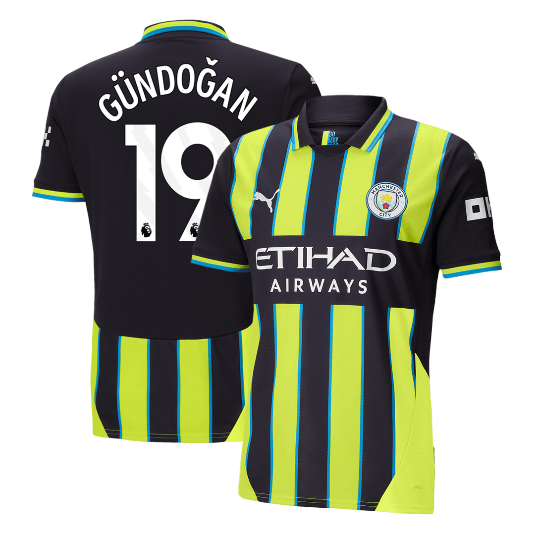 GÜNDOĞAN #19 Manchester City Away Soccer Jersey 2024/25