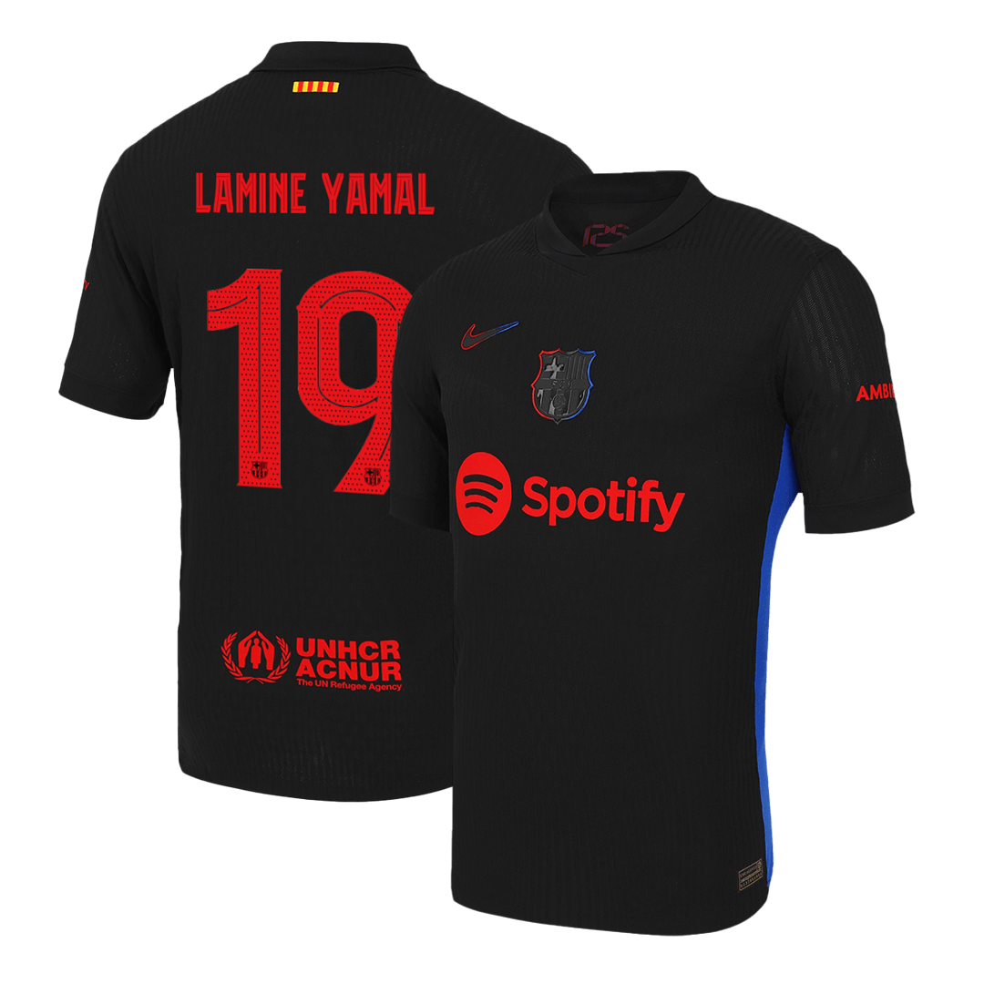 LAMINE YAMAL #19 Barcelona Away Authentic Soccer Jersey 2024/25- UCL