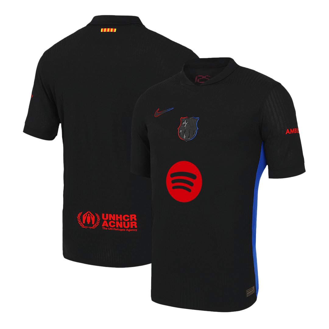 Barcelona Away Authentic Soccer Jersey 2024/25 - Spotify Logo Without Text