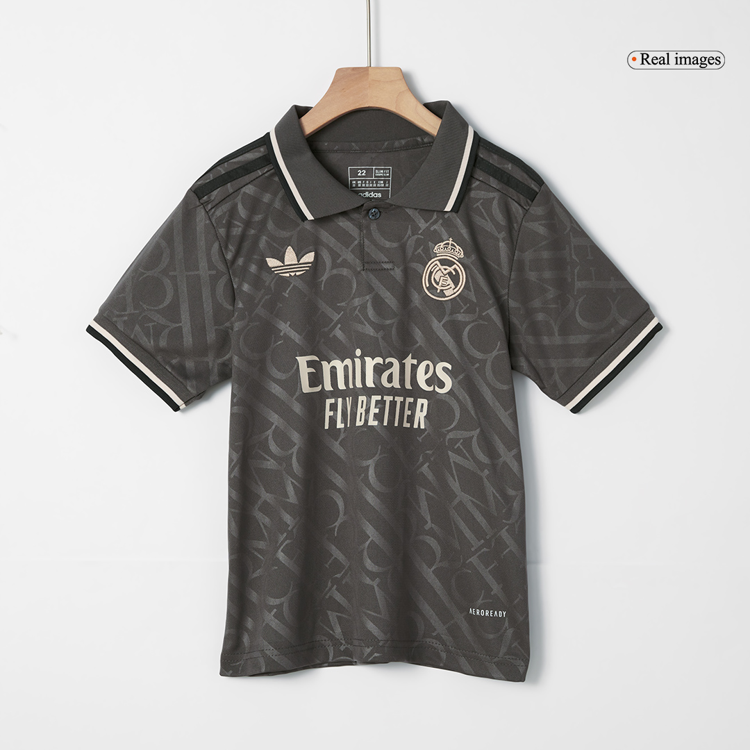 Real Madrid Third Away Kids Soccer Jerseys Full Kit 2024/25