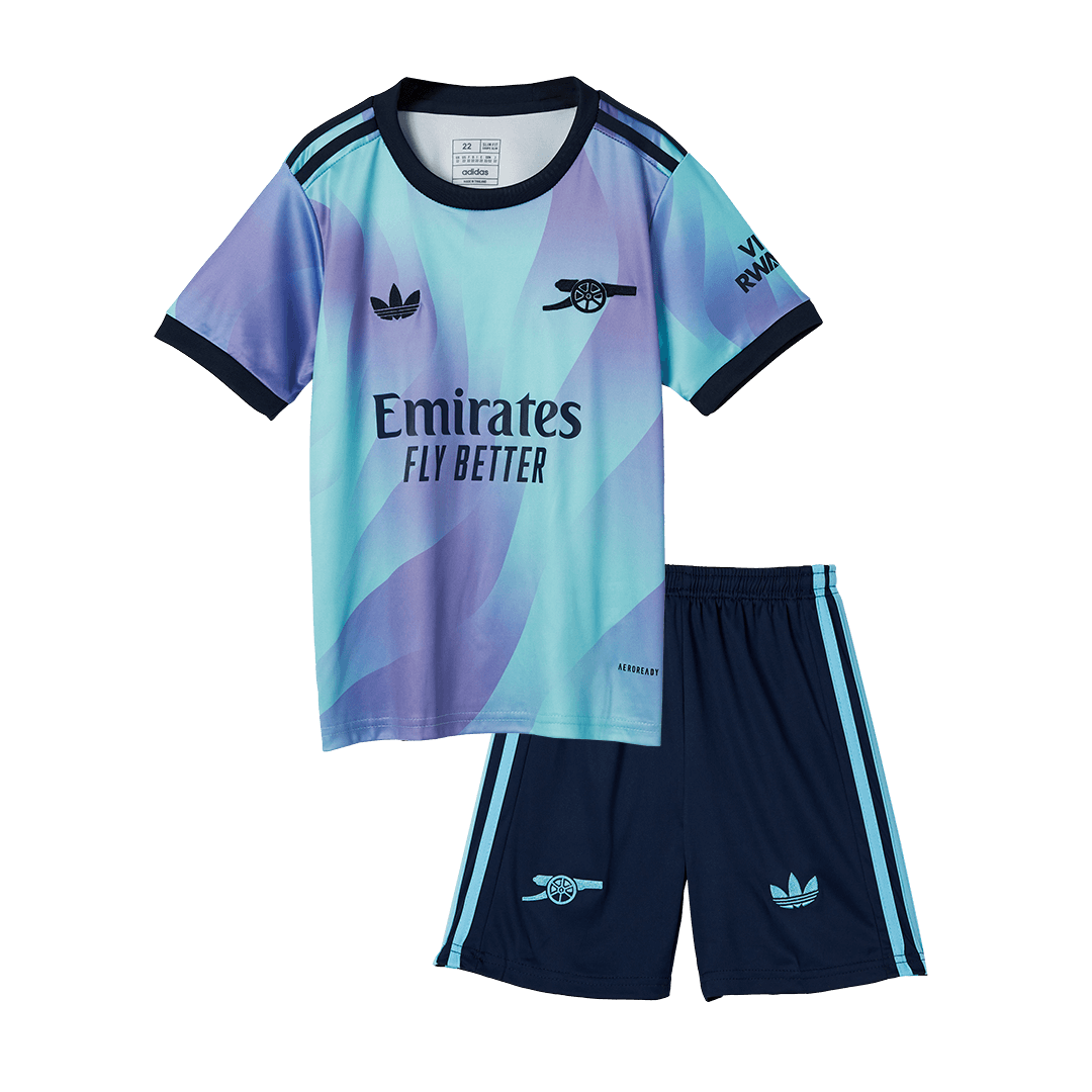 Arsenal Third Away Kids Soccer Jerseys Kit 2024/25