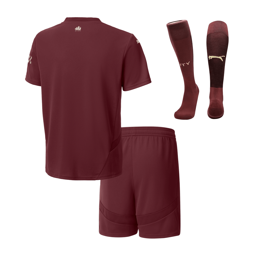Manchester City Third Away Kids Soccer Jerseys Full Kit 2024/25