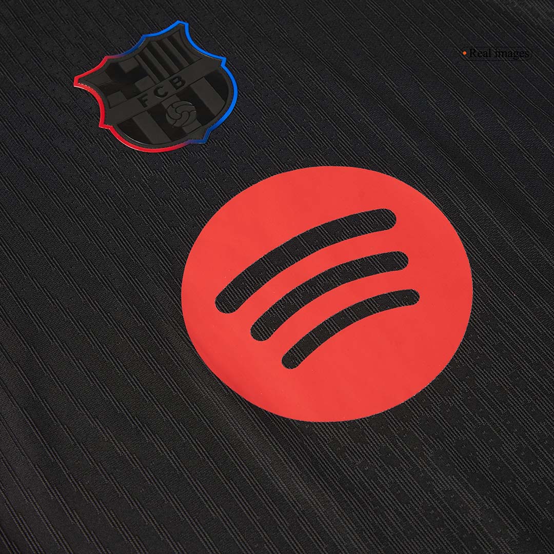 Barcelona Away Authentic Soccer Jersey 2024/25 - Spotify Logo Without Text
