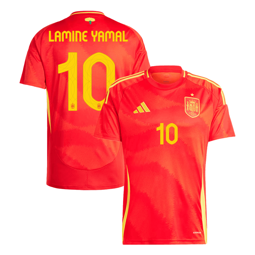 LAMINE YAMAL #10 Spain Home Soccer Jersey EURO 2024