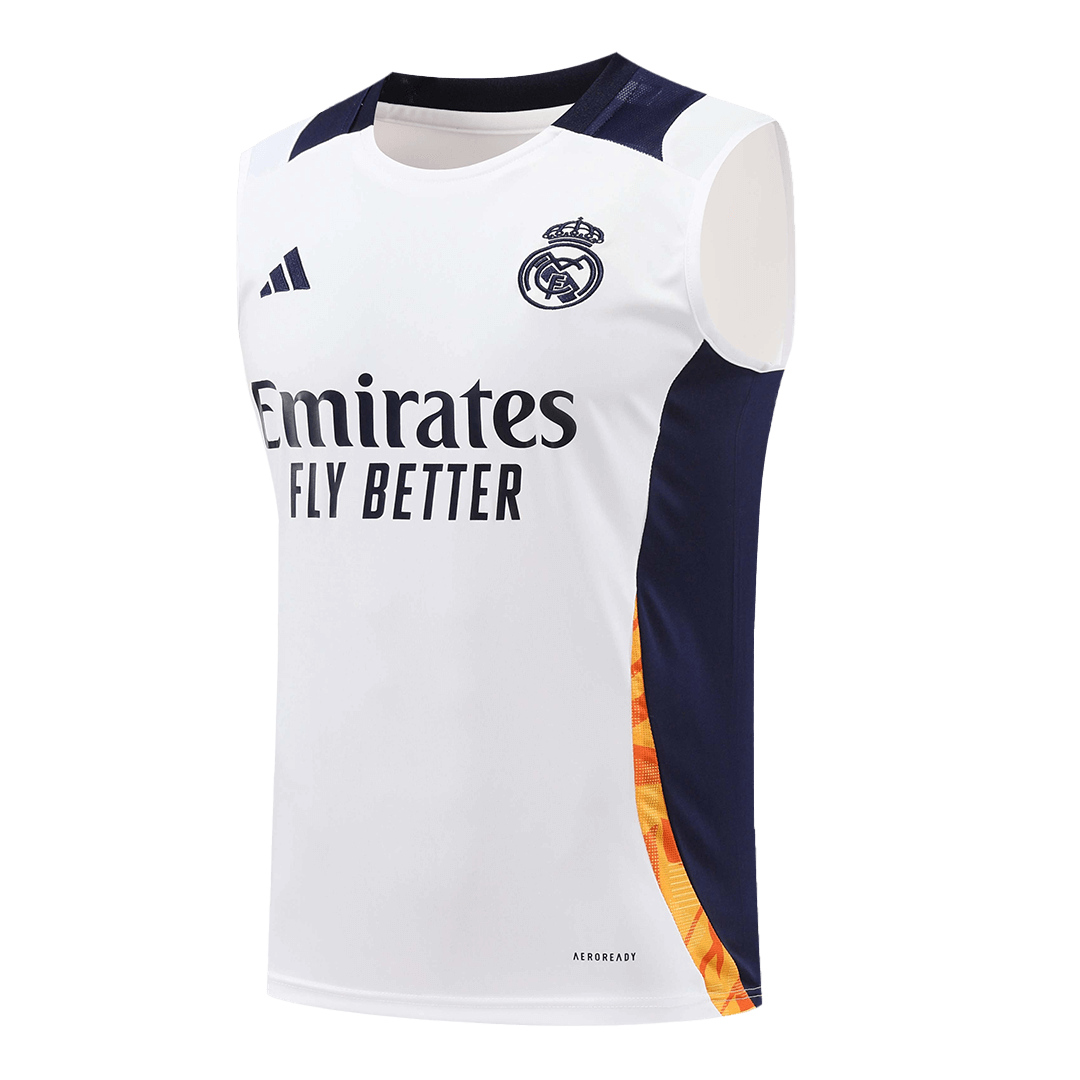Real Madrid Pre-Match Sleeveless Top 2024/25 White