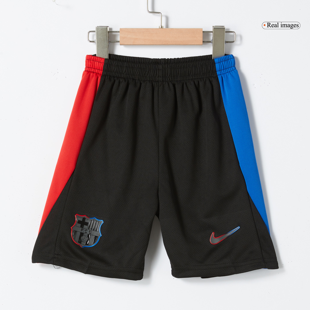 Barcelona Away Kids Soccer Jerseys Kit 2024/25 - Spotify Logo Without Text