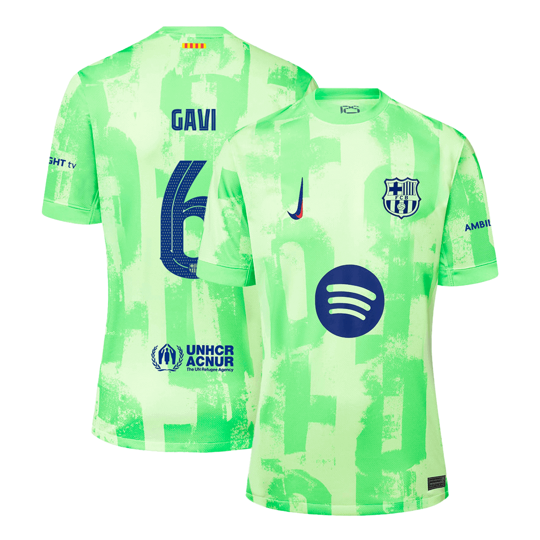 GAVI #6 Barcelona Third Away Soccer Jersey 2024/25 - UCL（Spotify Logo Without Text）