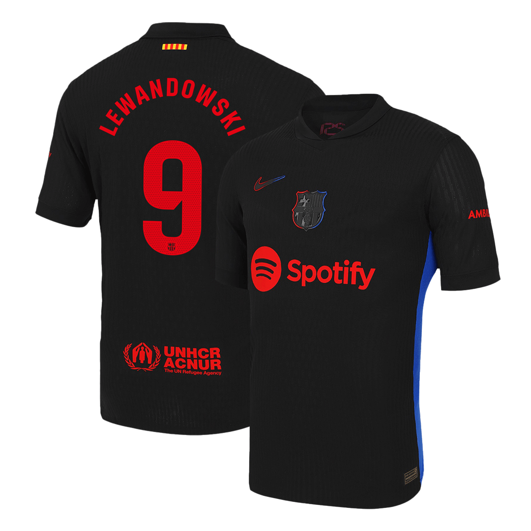LEWANDOWSKI #9 Barcelona Away Authentic Soccer Jersey 2024/25