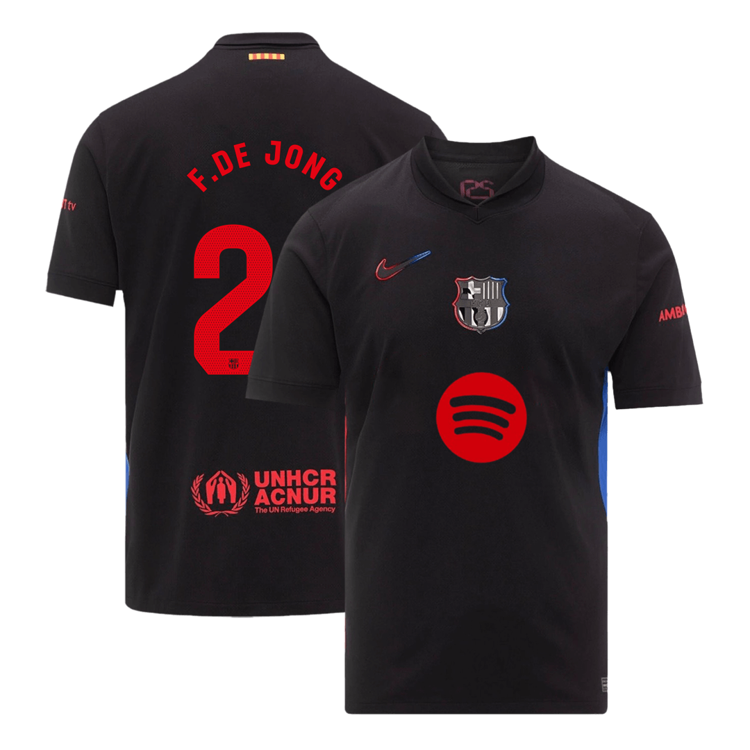 F.DE JONG #21 Barcelona Away Soccer Jersey 2024/25- Spotify Logo Without Text