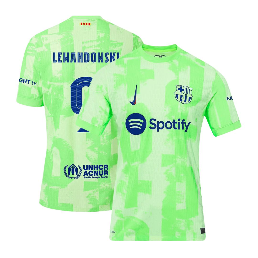 LEWANDOWSKI #9 Barcelona Third Away Authentic Soccer Jersey 2024/25 - UCL
