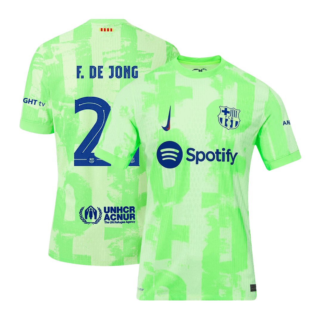 F.DE JONG #21 Barcelona Third Away Authentic Soccer Jersey 2024/25 - UCL