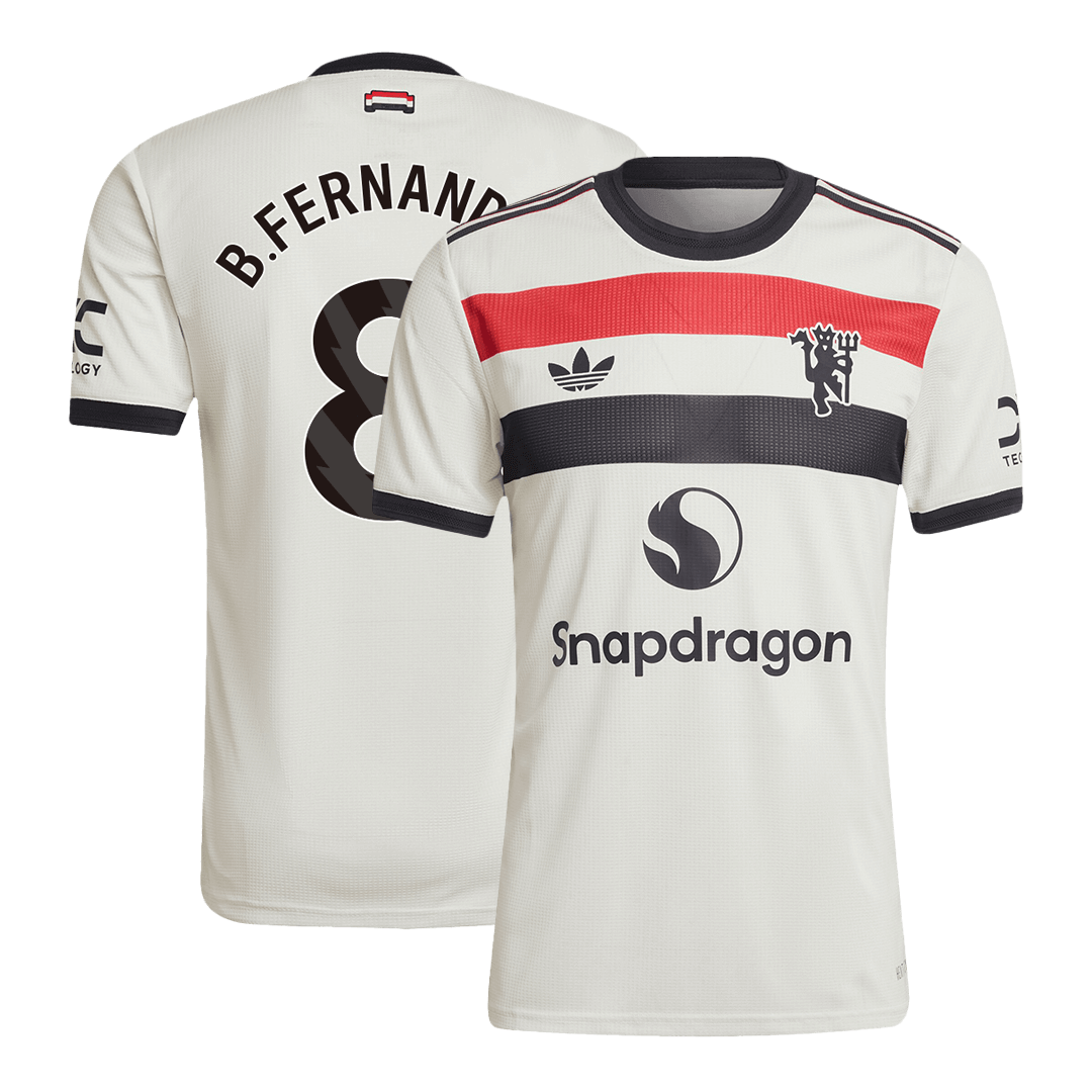 B.FERNANDES #8 Manchester United Third Away Authentic Soccer Jersey 2024/25