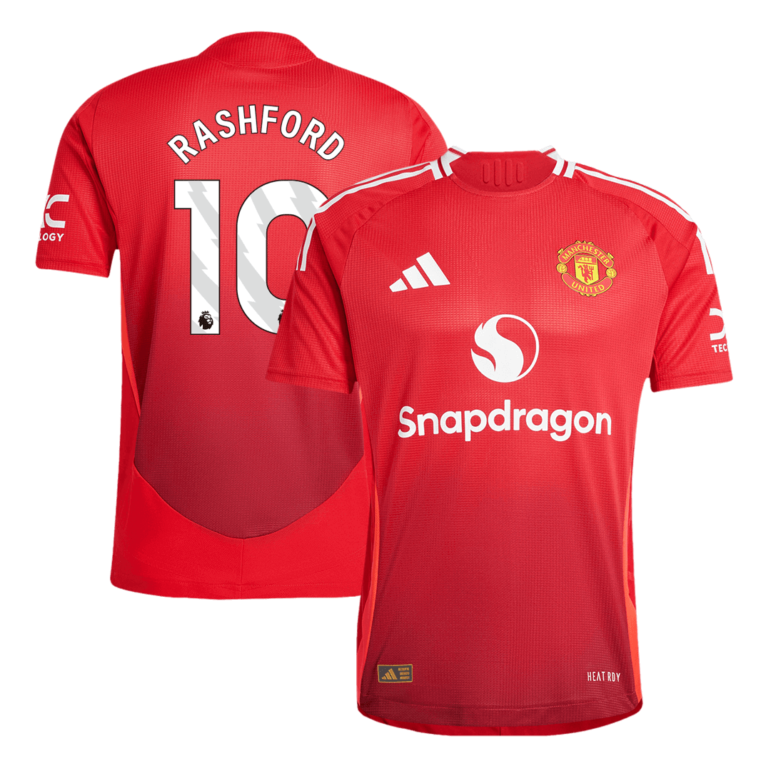 RASHFORD #10 Manchester United Home Authentic Soccer Jersey 2024/25