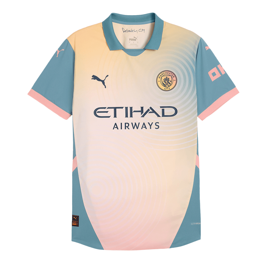 Manchester City Fourth Away Authentic Soccer Jersey 2024/25- Definitely City (UCL)