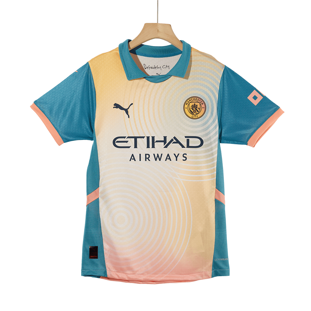 Manchester City Fourth Away Authentic Soccer Jersey 2024/25- Definitely City (UCL)