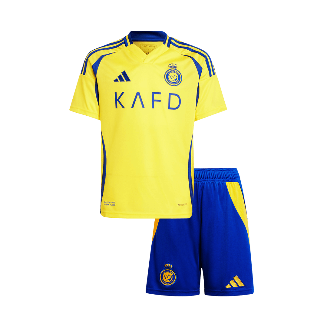 Al Nassr Home Kids Soccer Jerseys Kit 2024/25