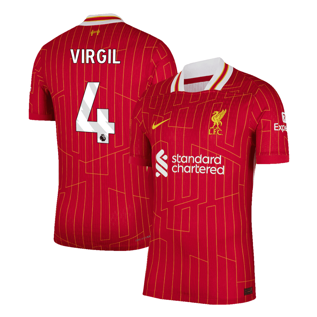 VIRGIL #4 Liverpool Home Authentic Soccer Jersey 2024/25